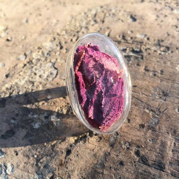 Bague cabochon Pivoine
