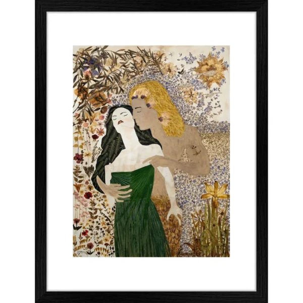 Tableau reproduction vitré "Médusa et Poséidon"
